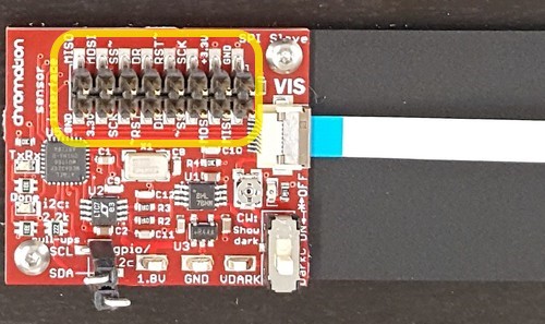 vis-spi-out board with 16-pin header